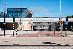 Tilburg, North Brabant, The Netherlands - Building of the central railway station