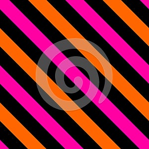 Tile black, pink and orange stripes vector pattern