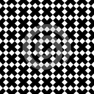 Tile black and white x cross vector pattern