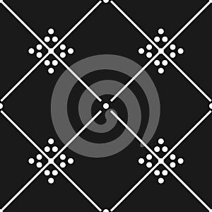 Tile black and white decorative floor tiles vector pattern