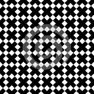 Tile black and white x cross vector pattern