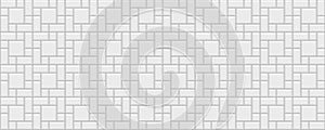 Tile brick pattern. Seamless subway texture. Vector illustration