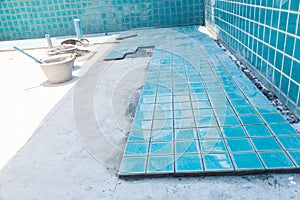 Tile builder swimming pool photo