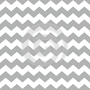 Tile chevron vector pattern with white and gray zig zag background photo