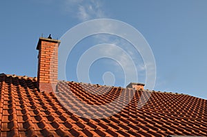 Tile and chimney