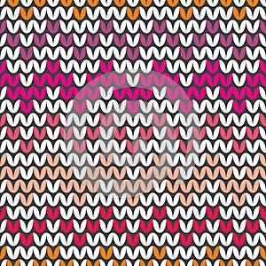 Tile colorful zig zag knitting vector pattern or winter background