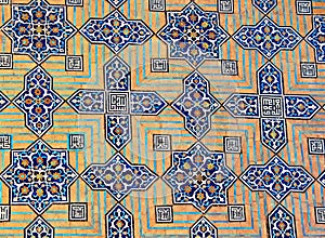 Tile design, Jameh Mosque, Yazd