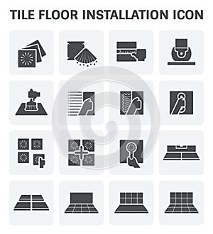 Tile floor icon