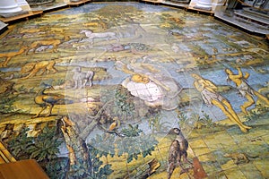Tile Floor of San Michele Church in Anacapri on Capri Island, Italy photo