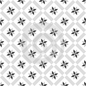 Tile grey and white decorative floor tiles vector pattern