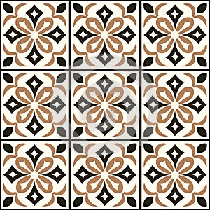 Tile pattern geometric repeat mosaic wall background classic shape texture