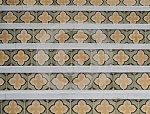 Tile Pattern on Risers of Outdoor Stair