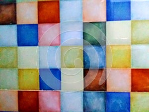 Tile patterns on the wall