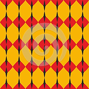 Tile red, yellow and black vector pattern or website background