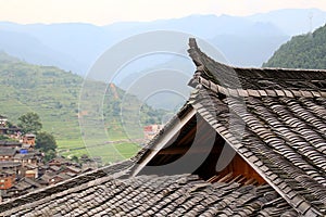 Tile roof Ancient town in China