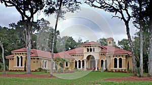 Tile roof luxury home