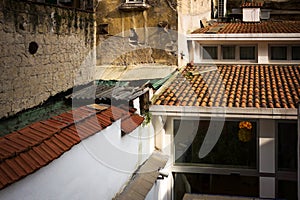 Tile roof, Naples, Italy.