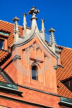 Tile roof of old house