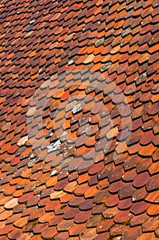 Tile roof sloped