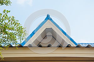 Tile roofing and shake gable details