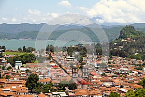 Tile roofs of the city of valle de bravo, mexico II