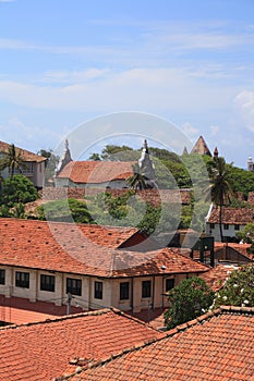 Tile roofs, Gale, Sri Lanka