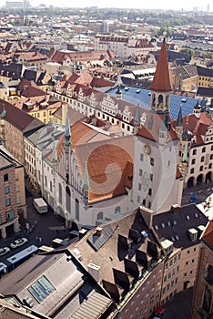 Tile roofs of Munich, Germany (2)