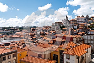 Tile roofs of Porto, Portugal