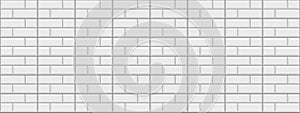 Tile seamless background. Metro brick wall. Vector illustration