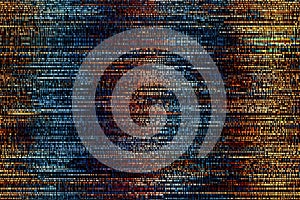 tile. Seamless pattern. Abstract background of computer code. Digital matrix. Big data visualization. Generative AI