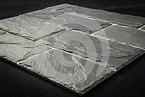 Tile with Shale Texture Forming Black Background