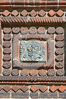 The tile of the Temple of the Beheading of John the Baptist in the city of Yaroslavl, Russia