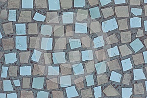 Tile threadbare tessellation mosaic design wall decor facing. Abstract mosaic background. Tessellation texture. photo