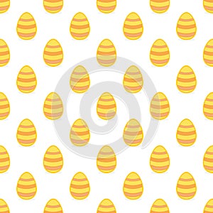 Tile vector pattern with easter eggs on white background