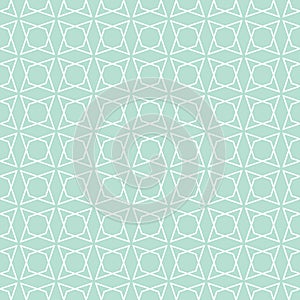 Tile vector pattern or mint green and white wallpaper background