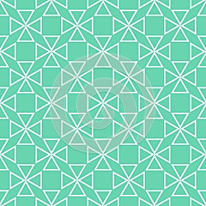 Tile vector pattern or mint green and white wallpaper background