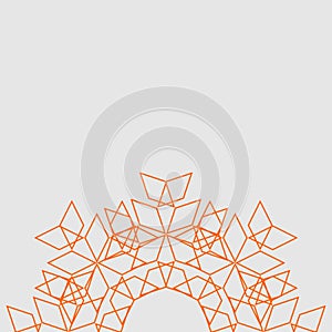 Tile vector pattern or orange and grey background