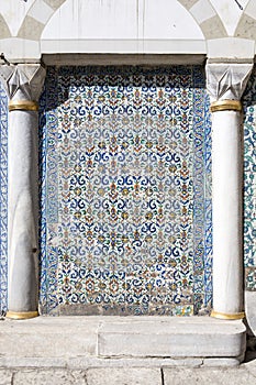 Tile wall in Harem of Topkapi Palace, Istanbul