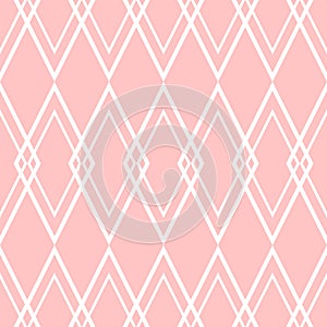 Tile white and pastel pink background or vector pattern
