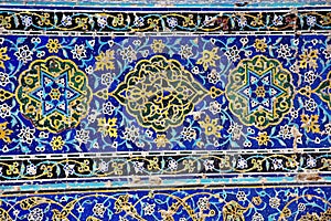 Tile working details of Blue Mosque, Tabriz, Iran