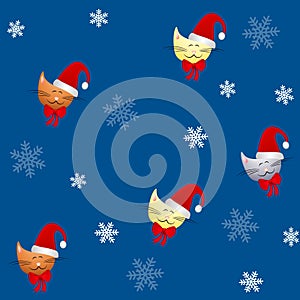 Tileable Christmas Cats