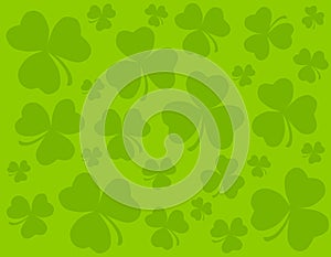 Tileable Green Clover Leaves Background