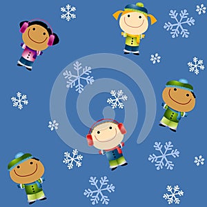 Tileable Winter Kids