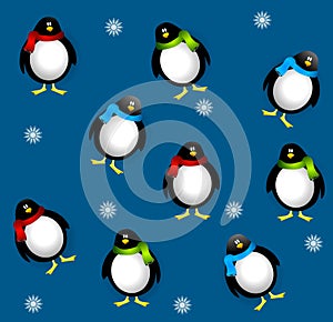 Tileable Xmas Penguins