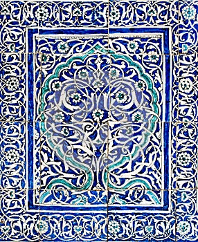 Tiled background with oriental ornaments