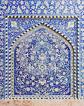 Tiled background, oriental ornaments, Isfahan