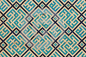 Tiled background, oriental ornaments from Uzbekist