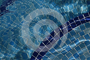 tiled background for swimming pools.