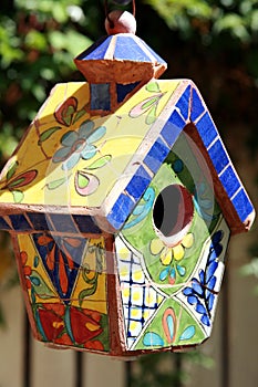 Tiled birdhouse