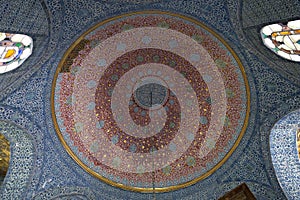 Tiled ceiling,Topkapi Palace, Istanbul, Turkey